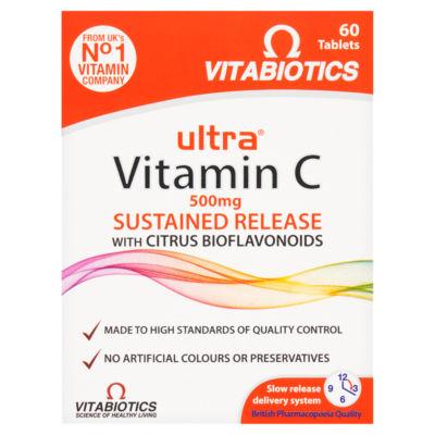 Vitamin C 500mg Sustained Release with Citrus Bioflavonoids 60 Tablets thumbnail 2