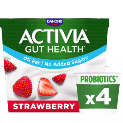 Activia Strawberry No Added Sugar Fat Free Yoghurt