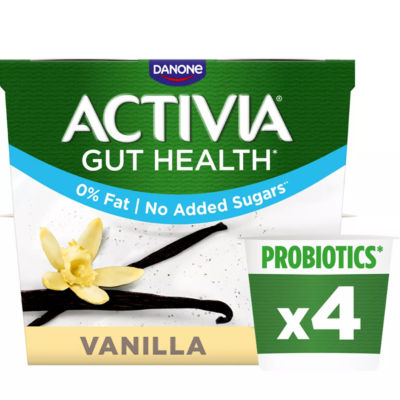Activia Vanilla No Added Sugar Fat Free Yoghurt