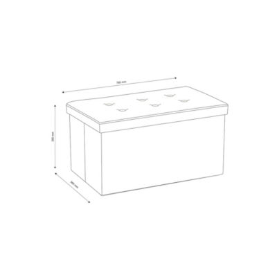 Velvet Storage Ottoman thumbnail 4