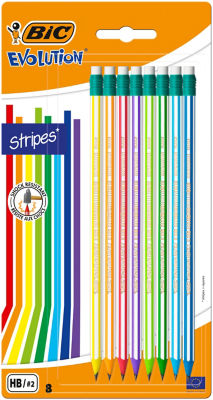 Evolution Stripes Pencils x8 thumbnail 2