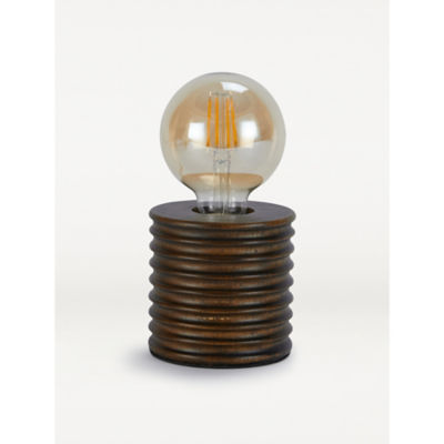 Brown Wooden Bulb Table Lamp thumbnail 2