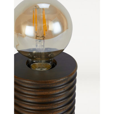 Brown Wooden Bulb Table Lamp thumbnail 4