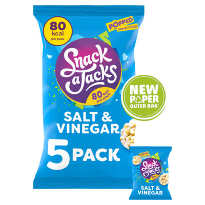 Salt & Vinegar Multipack Rice Cakes Crisps 5 x 19g