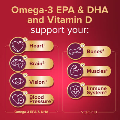 Omega-3 Fish Oil Max Strength & Vit D thumbnail 3