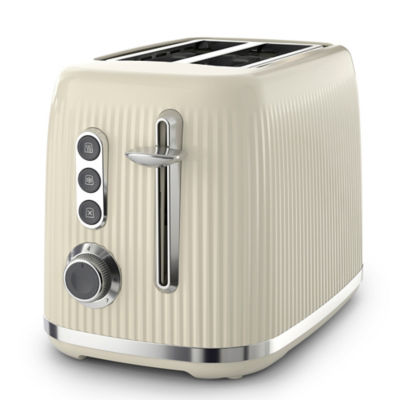 Bold Vanilla Cream 2-Slice Toaster Cream & Silver Chrome VTR003 thumbnail 2
