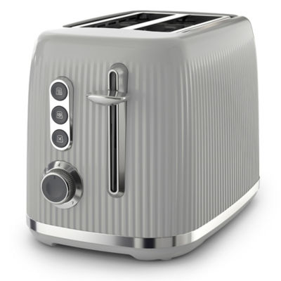 Bold Ice Grey 2-Slice Toaster Grey & Silver Chrome VTR002 thumbnail 2