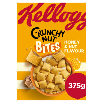 Kellogg's  Bites Honey & Nut Flavour Breakfast Cereal 375g