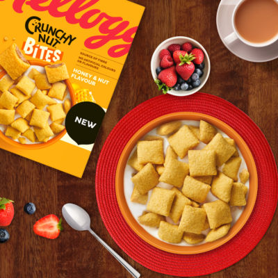 Kellogg's  Bites Honey & Nut Flavour Breakfast Cereal 375g thumbnail 4