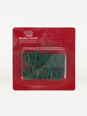 100 Green Bauble Hooks Pack