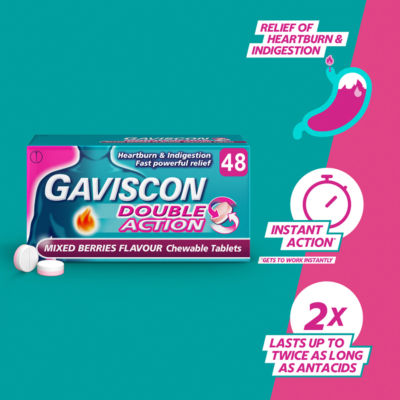 Double Action Mixed Berries Flavour 48 Chewable Tablets thumbnail 3