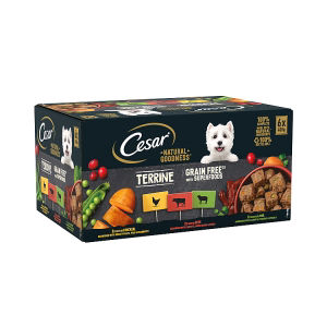 ® NATURAL GOODNESS™ Grain Free Wet dog Food Tins Mixed in Loaf 6x400g