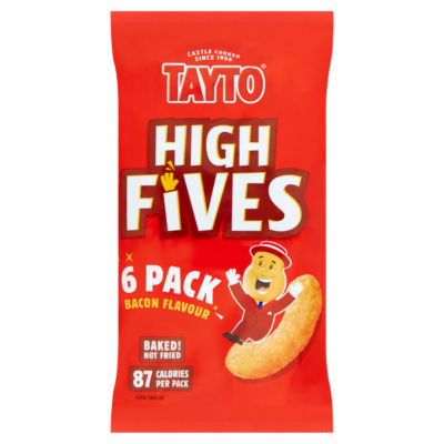 High Fives Bacon Flavour Corn Snacks 6 x 17g