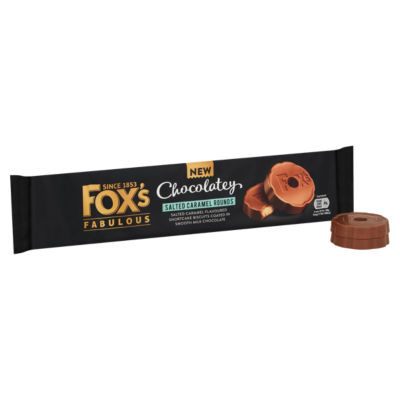 Fox's Chocolatey Biscuits Salted Caramel Rounds 130g thumbnail 3