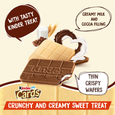 Cards Milk Chocolate Wafer Biscuit Snack Bars Multipack 8 x 12.8g thumbnail 3