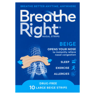 10 Large Beige Strips Nasal Strips