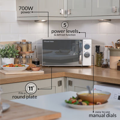 RHMM719S Compact, Manual Microwave 17L, Silver thumbnail 5