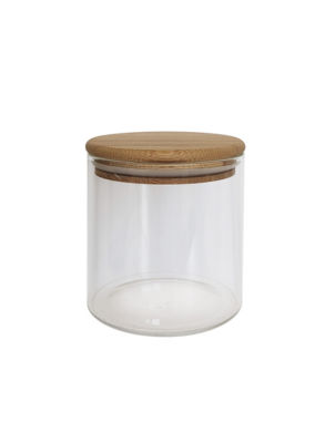 Glass Canister With Wooden Lid 750ml thumbnail 2
