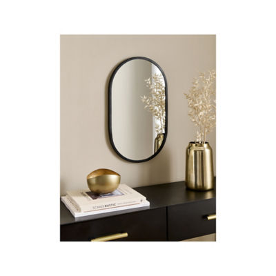 Black Lozenge Mounted Mirror