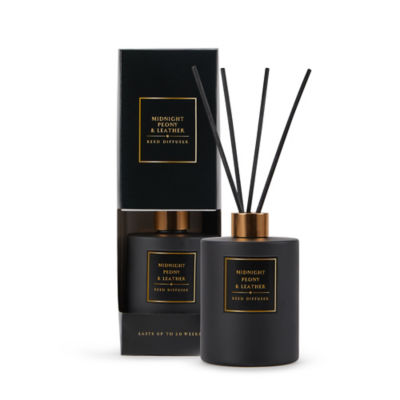 Classic Midnight Peony and Leather Large Reed Diffuser