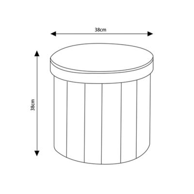 Cream Sherpa Storage Ottoman thumbnail 6