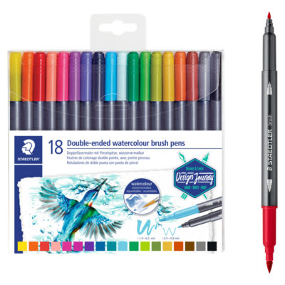 Double-ended Watercolour Brush Pens (Pack of 18) thumbnail 2