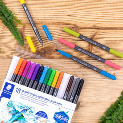 Double-ended Watercolour Brush Pens (Pack of 18) thumbnail 4