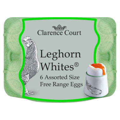 6 Traditional Leghorn Whites Assorted Sizes Free Range Eggs thumbnail 2
