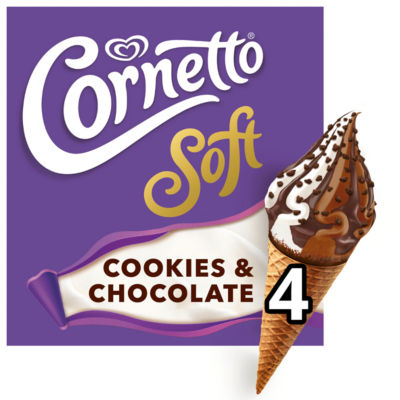 Soft Cookie & Chocolate Ice Cream Cones 4x 140 ml thumbnail 3