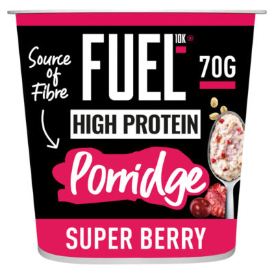 FUEL 10K High Protein Super Berry Porridge Oat Cereal Pot