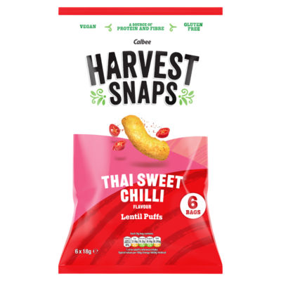 Harvest Snaps Lentil Puff Thai Sweet Chilli Multipack Snacks