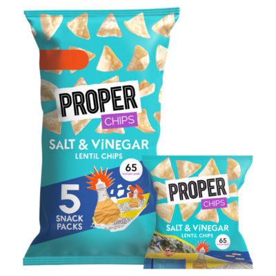 Salt & Vinegar Lentil Chips 5 x 14g (70g) thumbnail 2