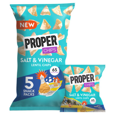 Salt & Vinegar Lentil Chips 5 x 14g (70g) thumbnail 3