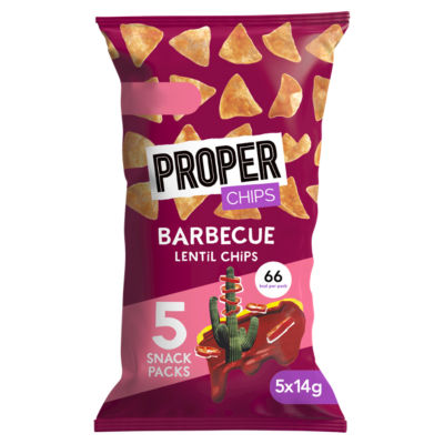 Barbecue Lentil Chips  5 x 14g (70g) thumbnail 2