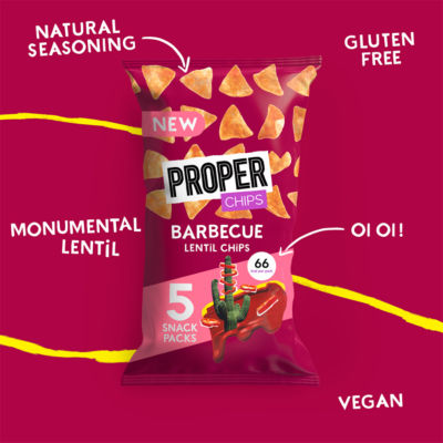 Barbecue Lentil Chips  5 x 14g (70g) thumbnail 3