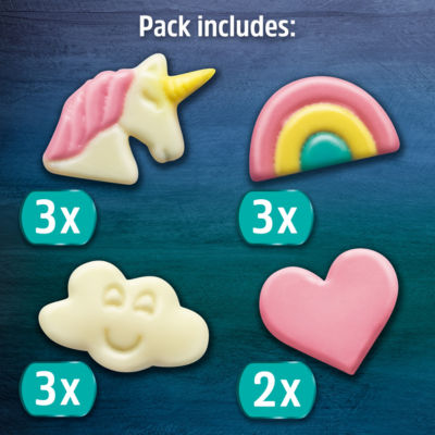 11 Chocolate Flavour Unicorns & Rainbows Cake Decorations thumbnail 3