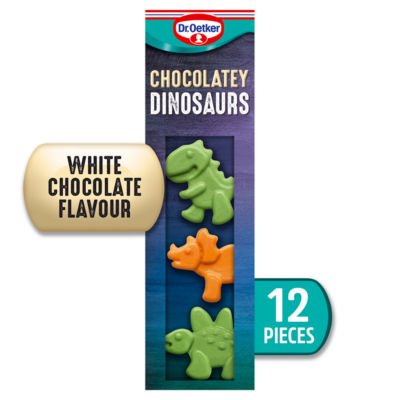 12 Chocolate Flavour Dinosaurs Cake Decorations 20g thumbnail 2