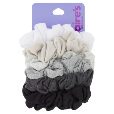 7 Scrunchies In White, Black & Grey thumbnail 2