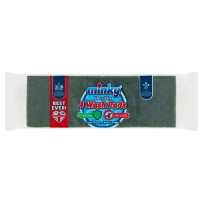 Minky Heavy Duty Anti-Bacterial Wash Pads