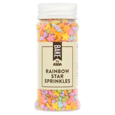 BAKE by ASDA Rainbow Star Sprinkles 65g thumbnail 2