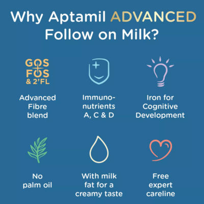 Advanced 2 Follow On Baby Milk Formula Powder, 6-12 Months, 800g thumbnail 4