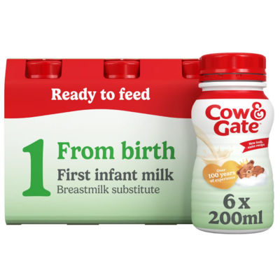 Cow & Gate 1 First Infant Baby Milk Formula Liquid Ready to Feed from Birth