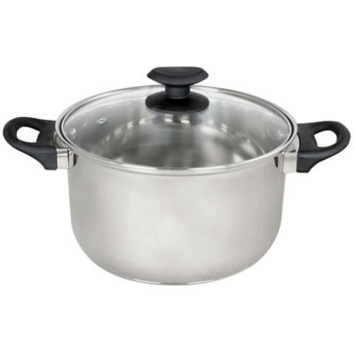 Silver Stainless Steel Stock Pot