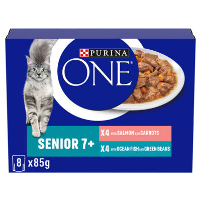Purina One Senior 7+ Mini Fillets Salmon & Ocean Fish Wet Cat Food
