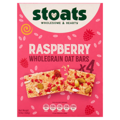 Raspberry Wholegrain Oat Bars 4 x 42g (168g) thumbnail 2