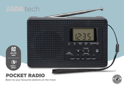 ASDA Tech Portable AM/FM Radio