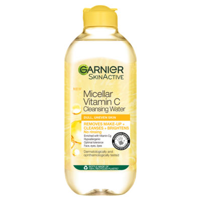 Micellar Vitamin C Water, Gentle face Cleanser & Makeup Remover, Brightening Formula, 400ml