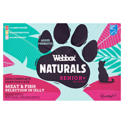Naturals Senior Meat & Fish Selection in Jelly 11+ Years 12 x 100g thumbnail 2