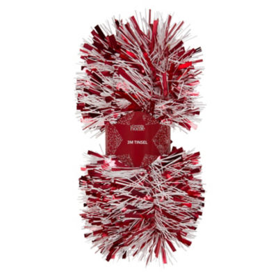 Red & White Tinsel 3M
