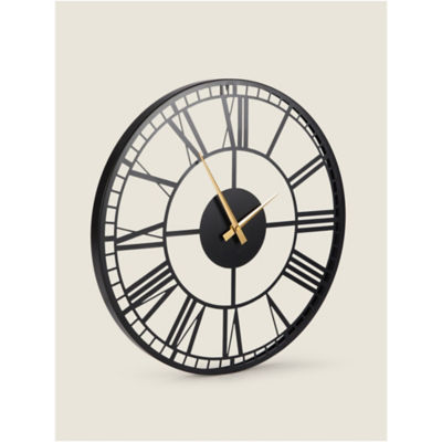 Black Roman Numerals Clock